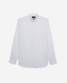 Cotton Shirt With Micro Print | Men | White