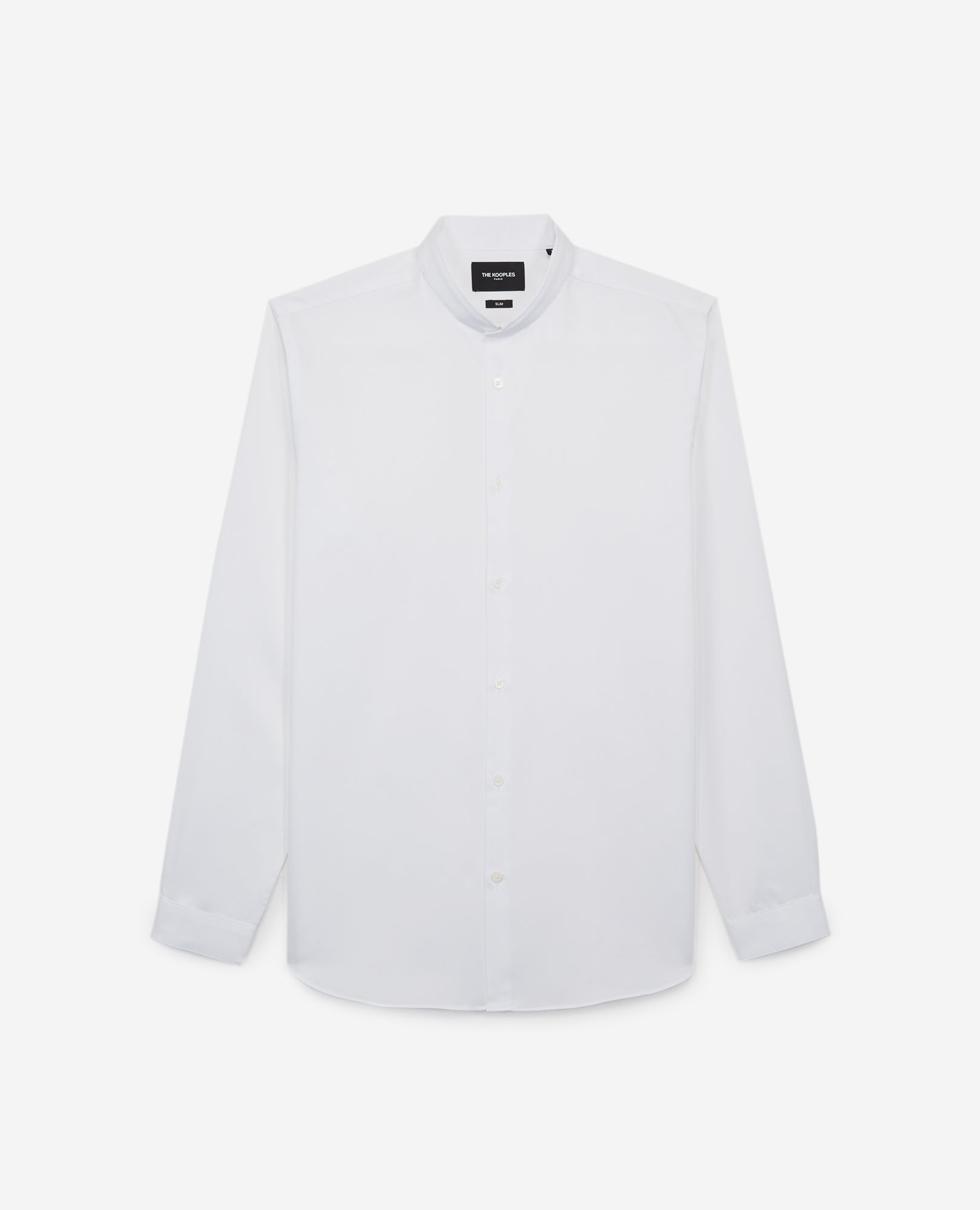 Buttoned Shirt With Officer Collar | Men | White