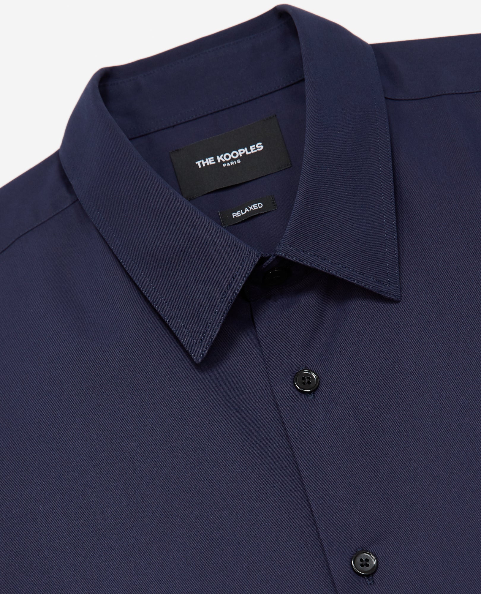 Buttoned Shirt In Cotton | Men | Navy Blue