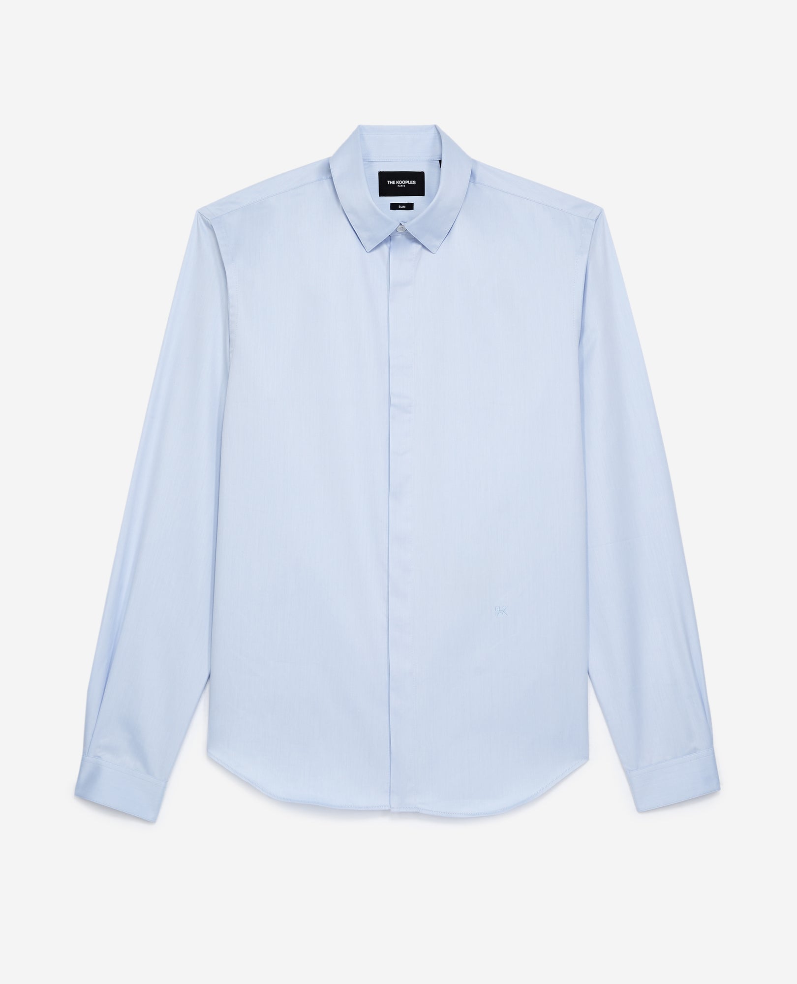 Light Blue Cotton Shirt With 'K' Monogram | Men | Sky