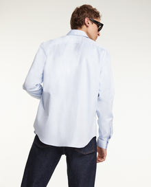 Light Blue Cotton Shirt With 'K' Monogram | Men | Sky