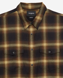 Cotton Shirt With And Checks | Men | Yellow Black