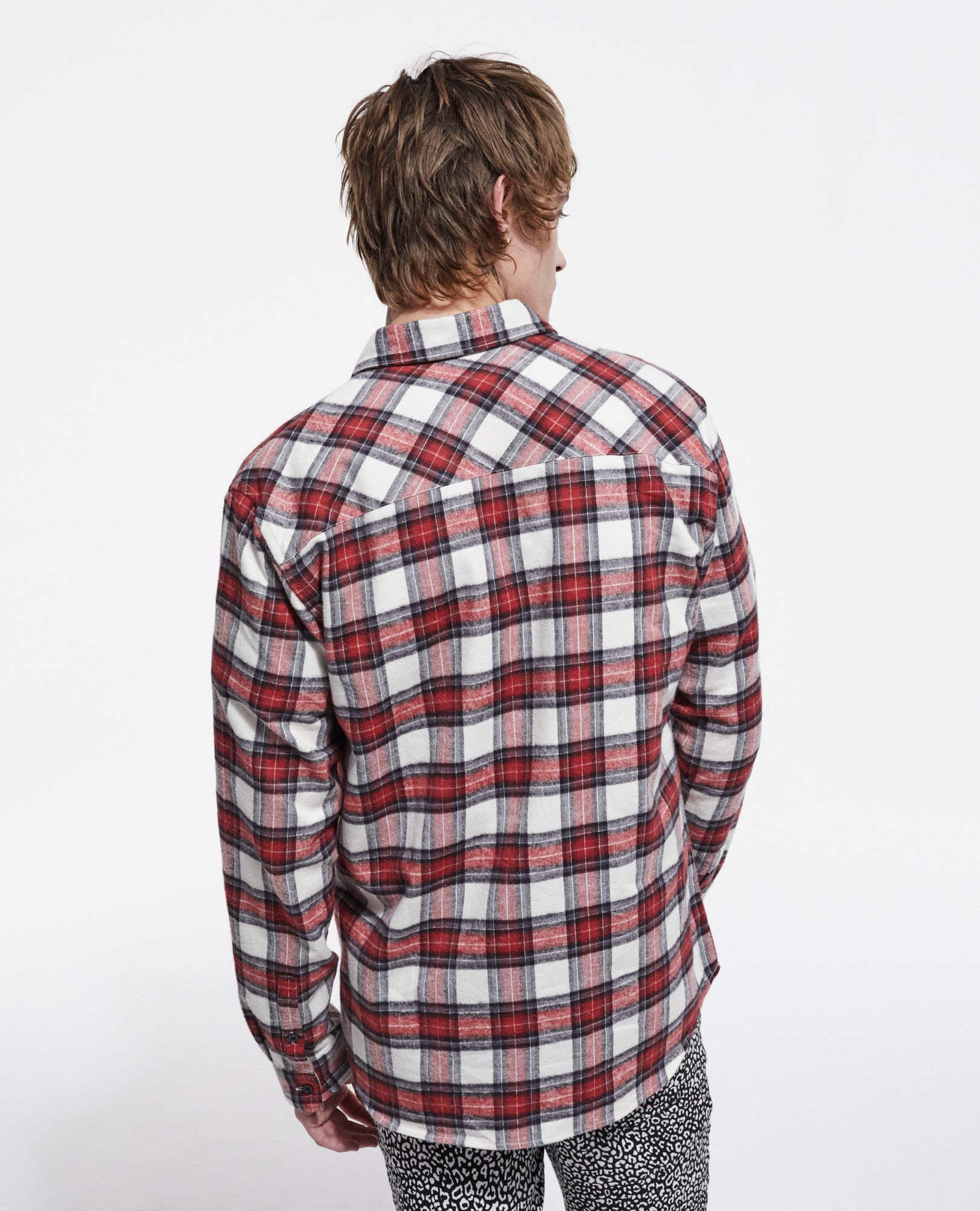 Overshirt With Classic Collar And Check Motif | Men | Multicolorlor