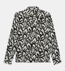 Printed Silk Shirt With Hawaiian Collar | Men | Off White x Black