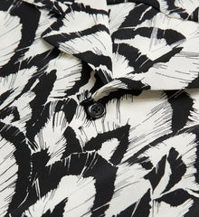 Printed Silk Shirt With Hawaiian Collar | Men | Off White x Black