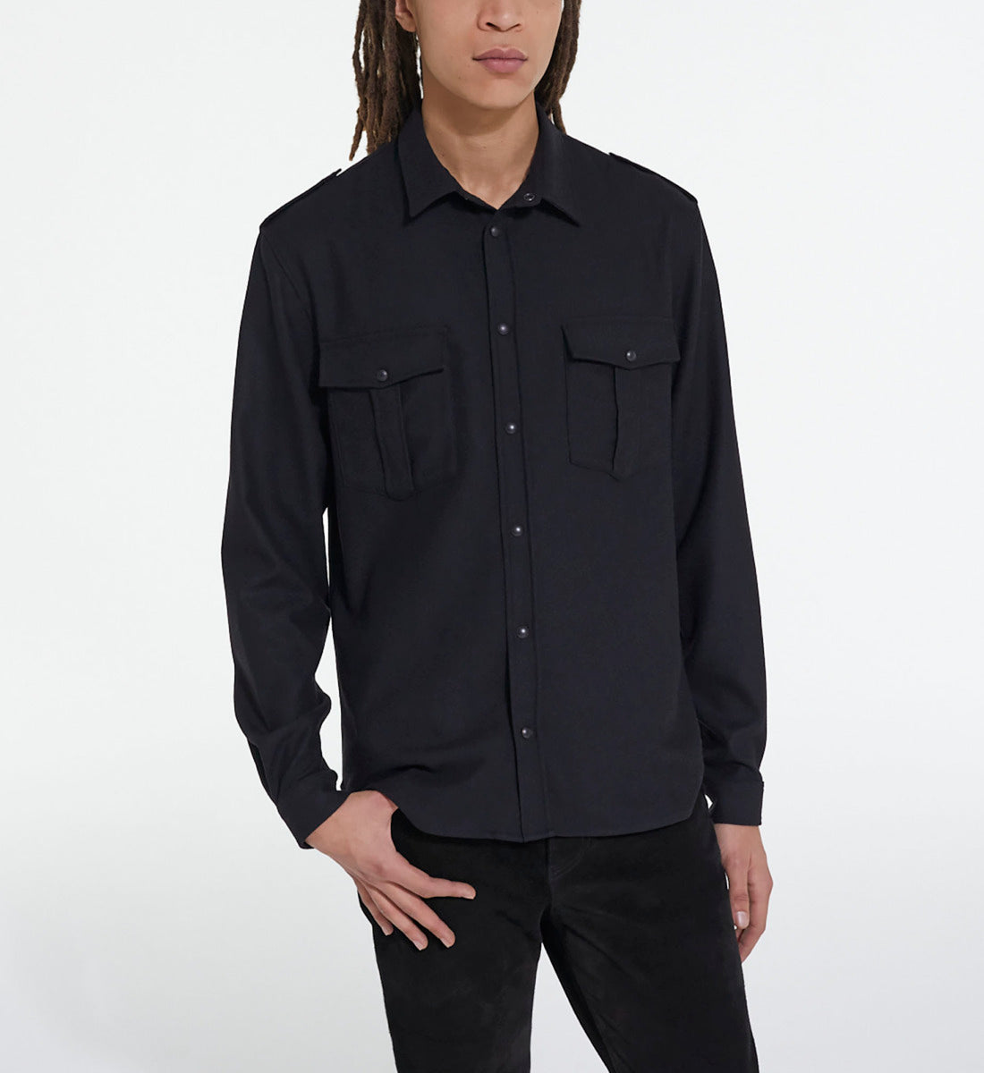 Shirt With Classic Collar | Men | Black