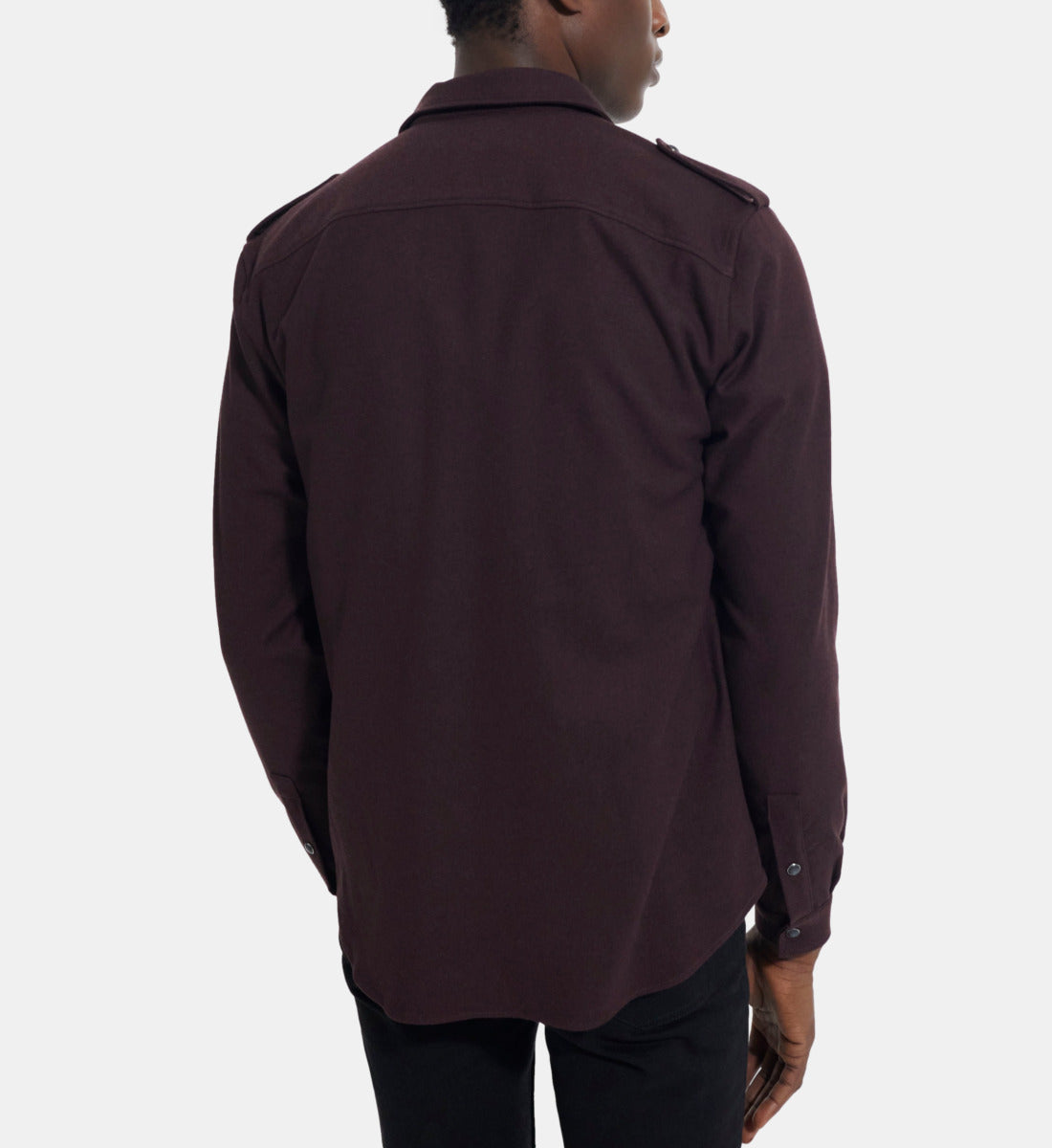 Red Shirt With Classic Collar | Men | Burgundy