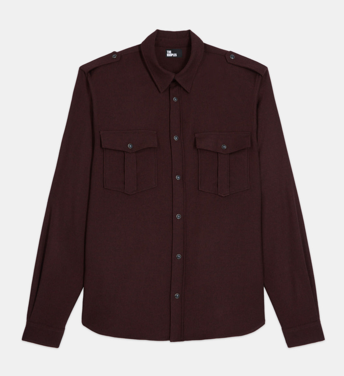 Red Shirt With Classic Collar | Men | Burgundy