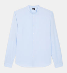 Shirt With Officer Collar | Men | Blue