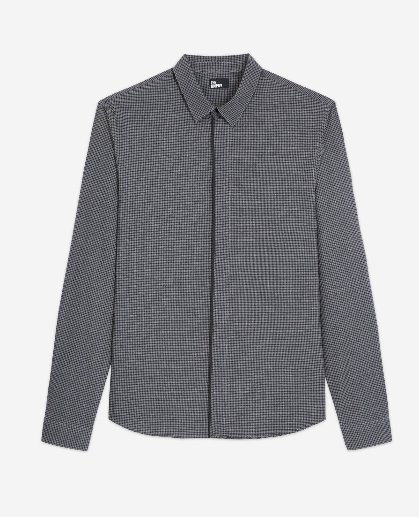 Black Shirt With Classic Collar | Men | Dark Grey