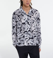 Floral Shirt With Hawaiian Collar | Men | Black x White