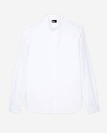 Slim-Fit Shirt With Officer Collar | Men | White