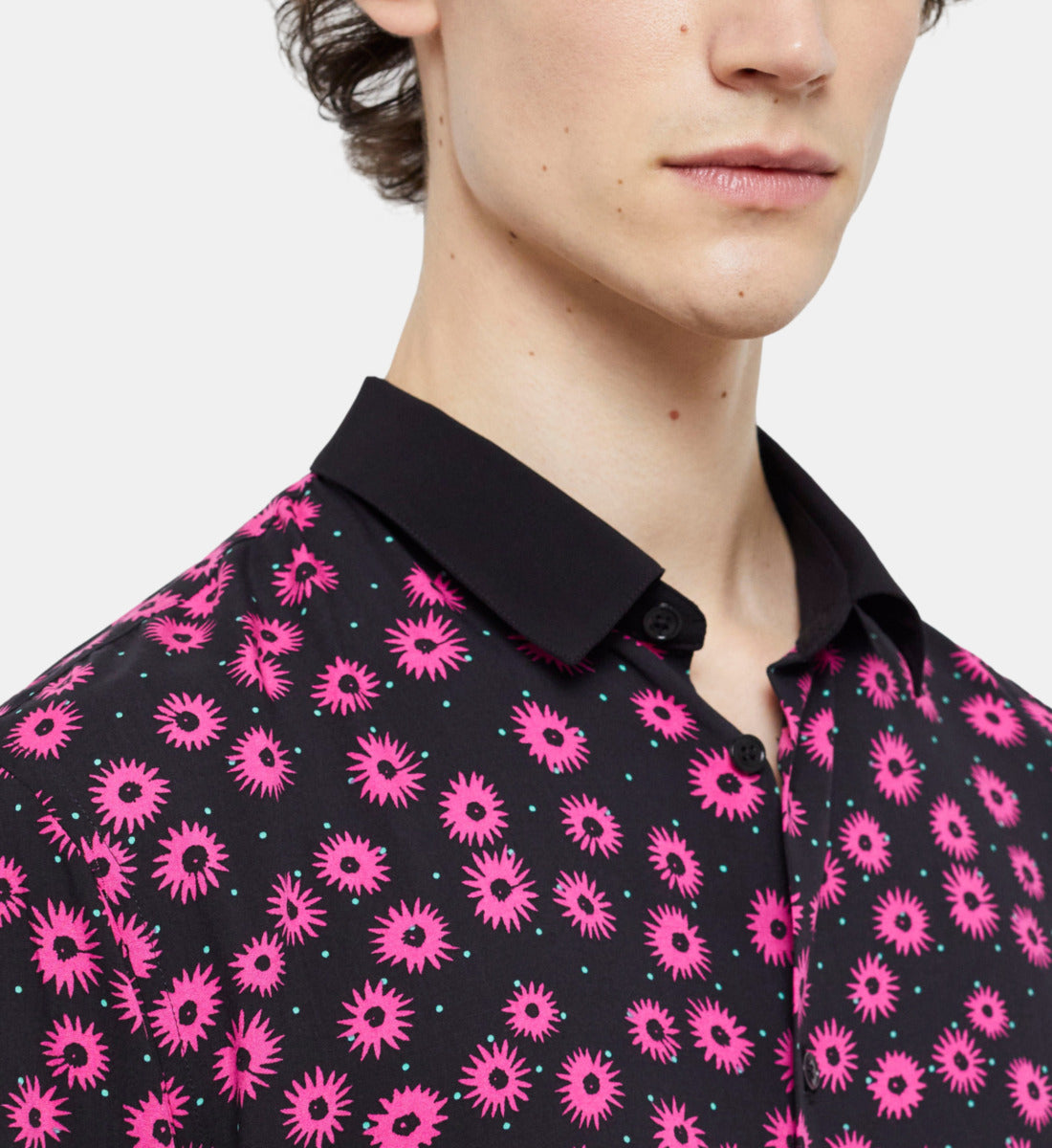 Printed Classic-Collar Shirt | Men | Multicolorlor