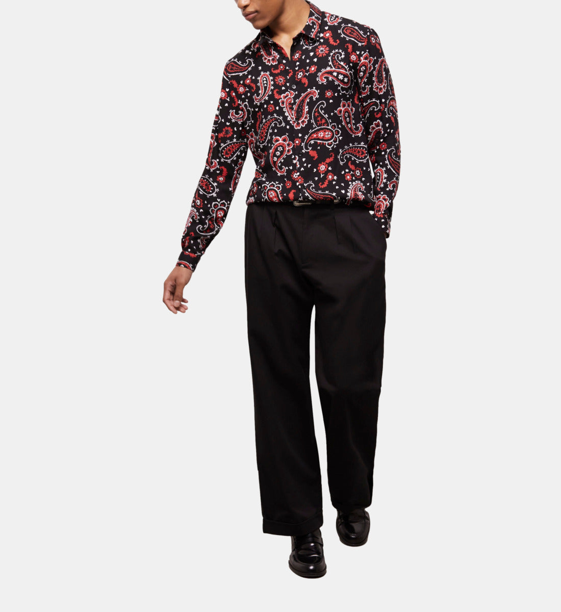 Printed Shirt | Men | Black x Red