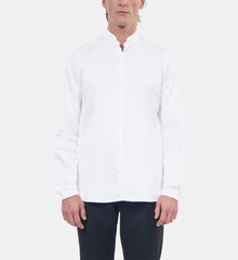 Shirt With Officer Collar | Men | White