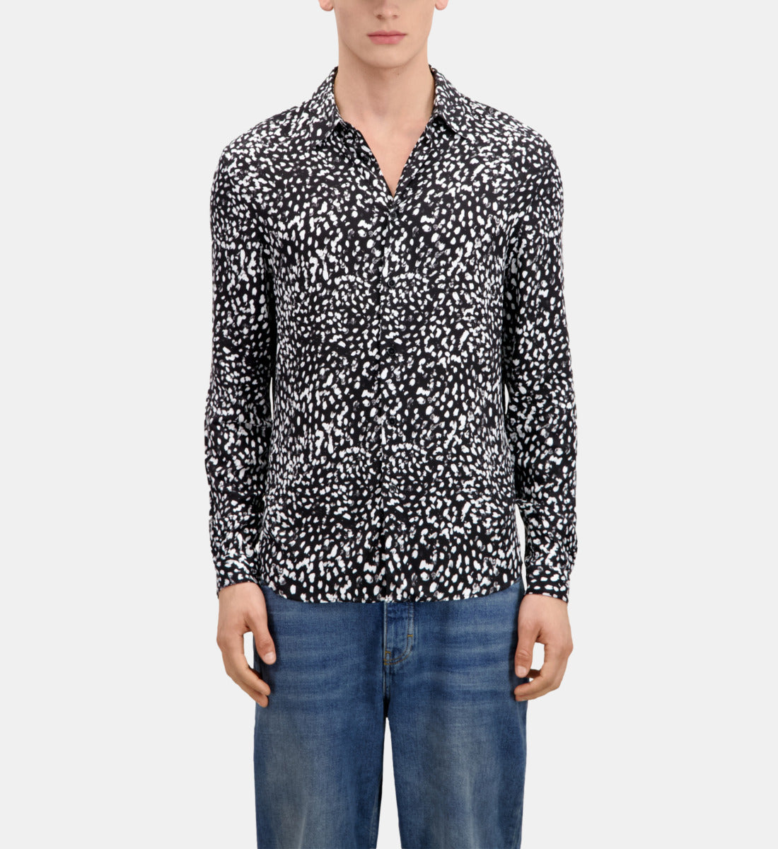 Printed Shirt | Men | Black x White