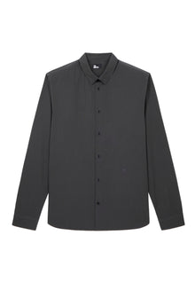 Charcoal Gray Shirt With Micro Patterns | Men | Black