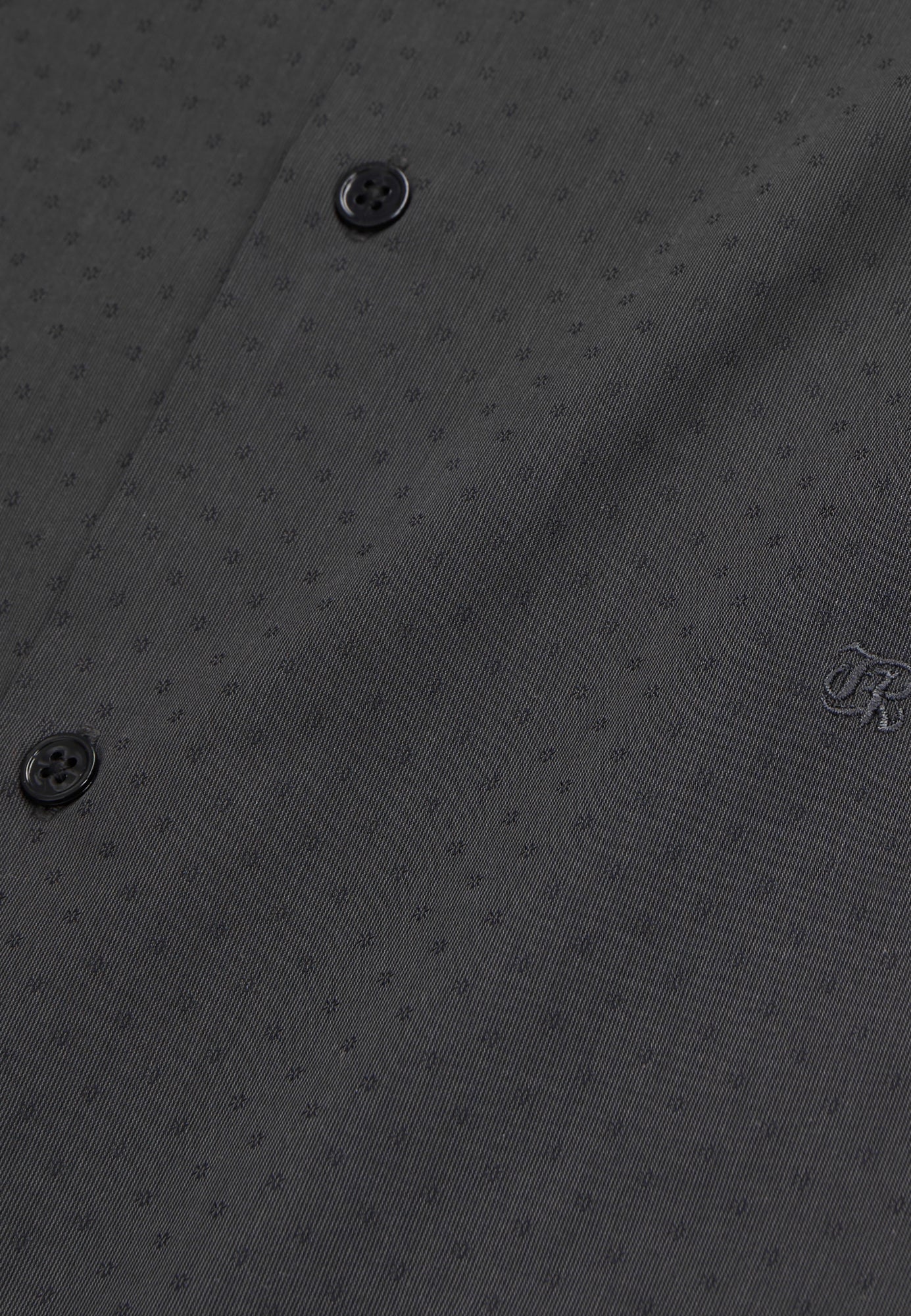 Charcoal Gray Shirt With Micro Patterns | Men | Black