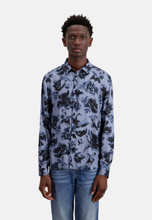 Printed Shirt | Men | Black Blue