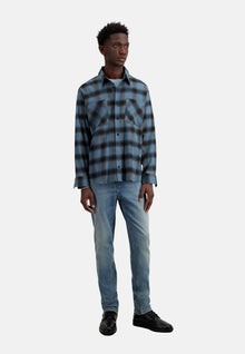 Checkered Shirt | Men | Electric Blue x Black