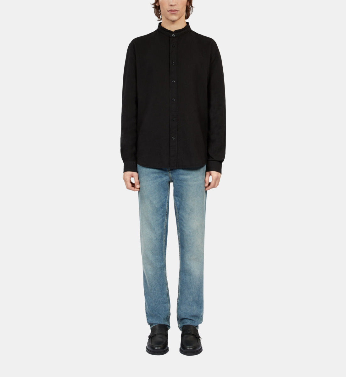 Cotton And Linen Shirt | Men | Black