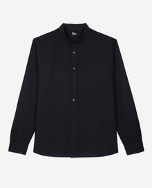 Cotton And Linen Shirt | Men | Black