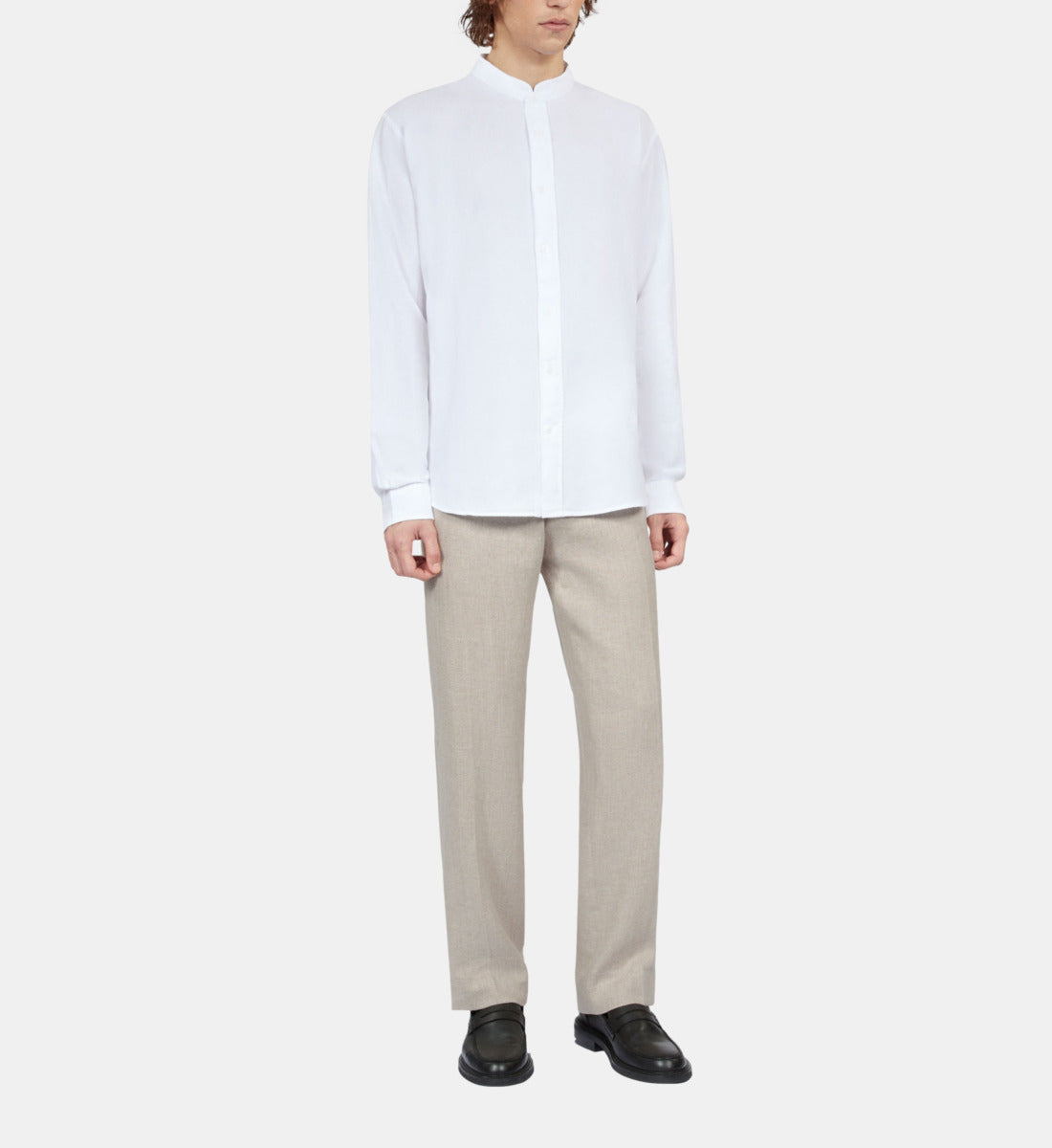 Cotton And Linen Shirt | Men | White