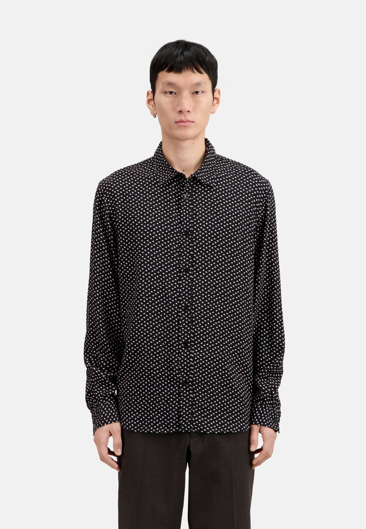 Printed Shirt | Men | Black x White