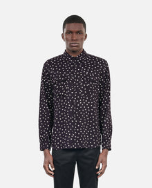 Star Printed Shirt | Men | Black x White