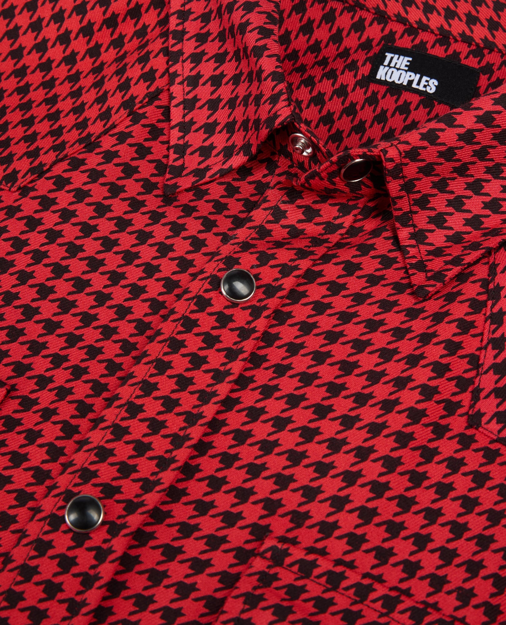 Houndstooth Shirt | Men | Black x Red