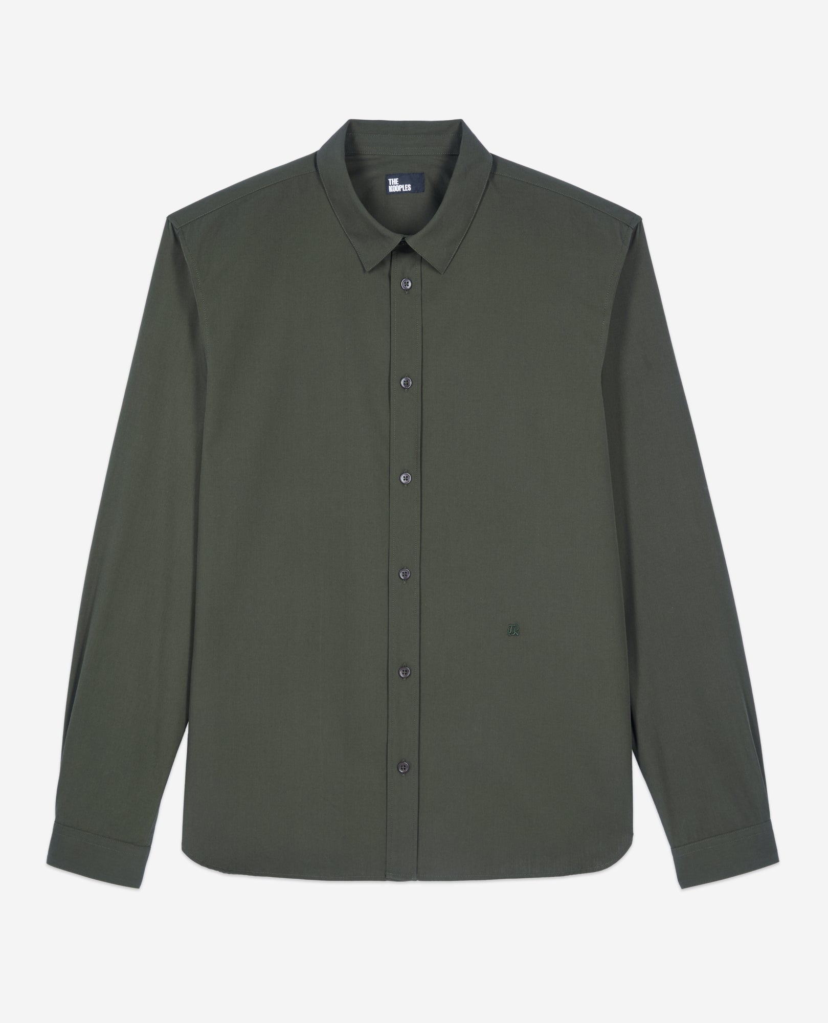 Khaki Poplin Shirt | Men | Dark Green