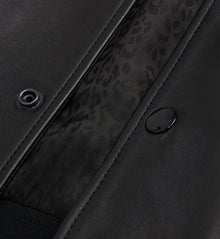 Leather Jacket With Leopard Print Lining | Men | Black