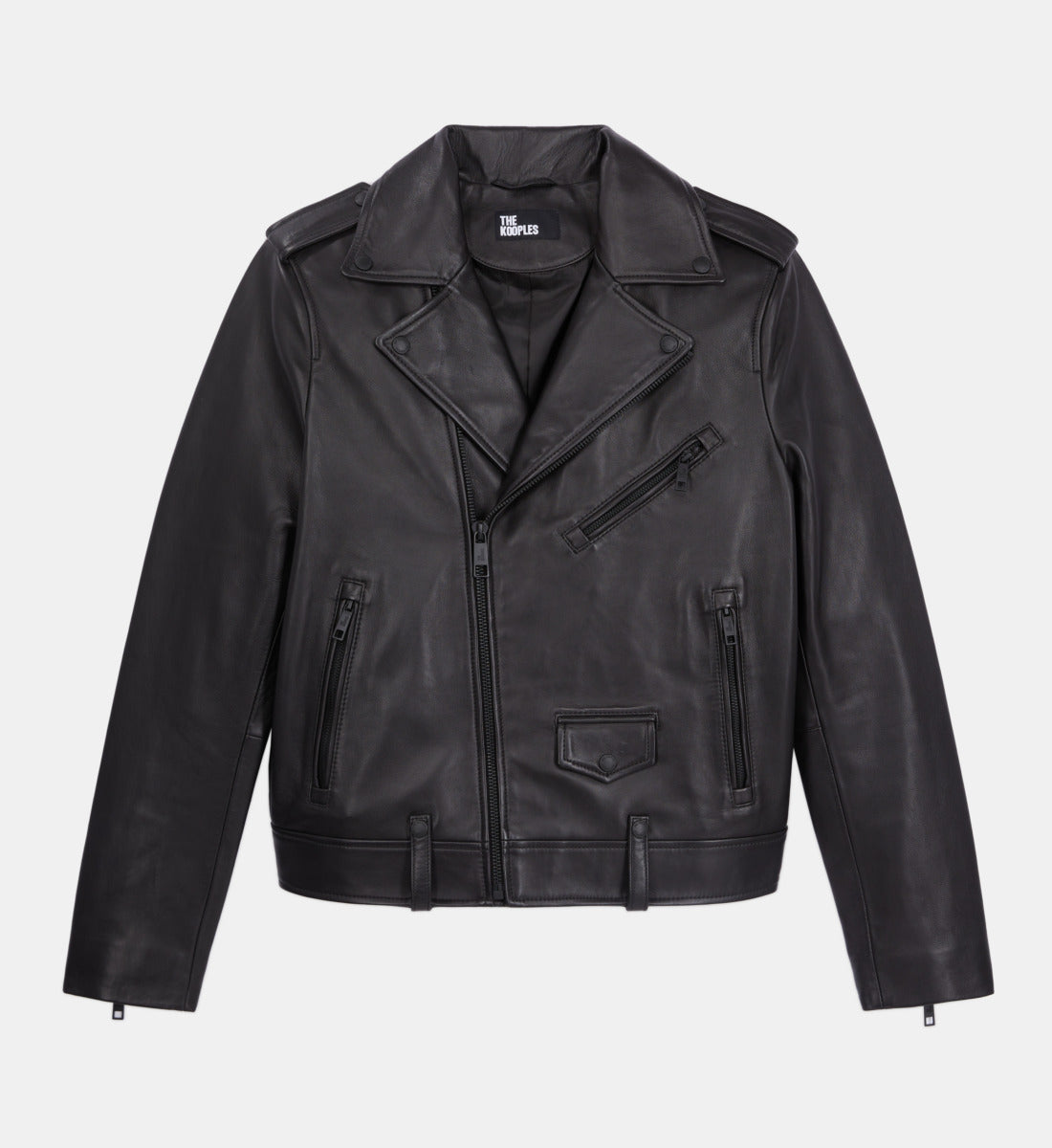 Leather Biker Jacket | Men | Black