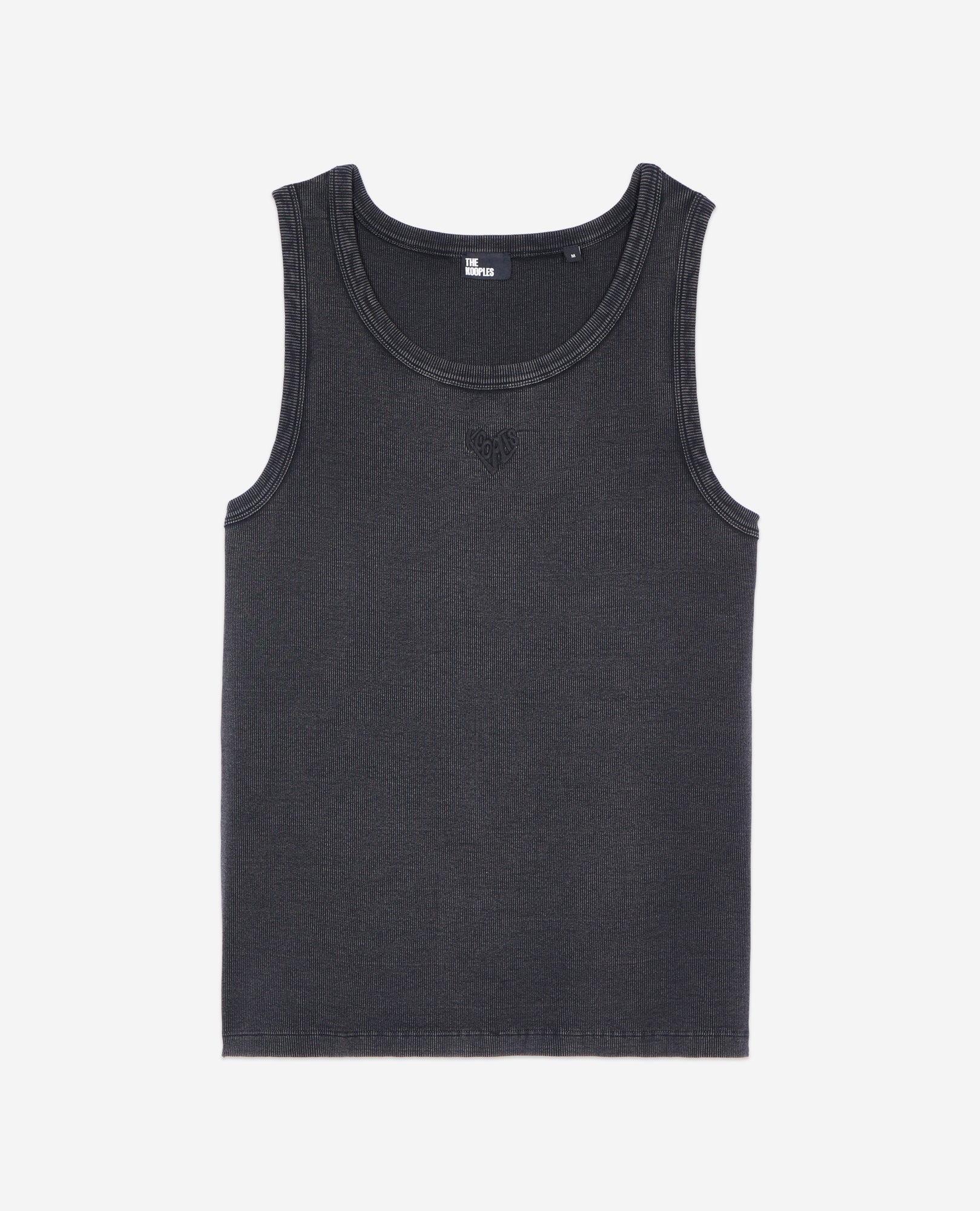 Kooples Heart Tank Top | Men | Black Washed