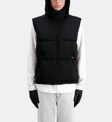 Sleeveless Hooded Puffer Jacket | Men | Black