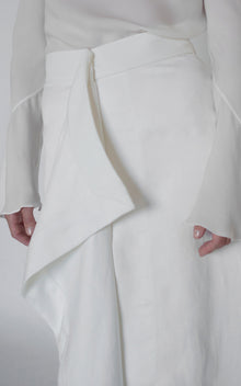Helix Draped Skirt | White