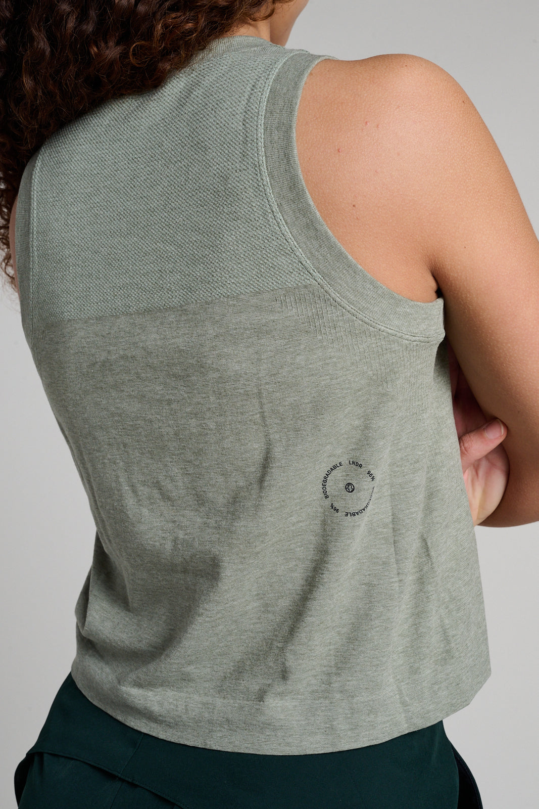 LNDR | Here Today Crop Tank | Sage