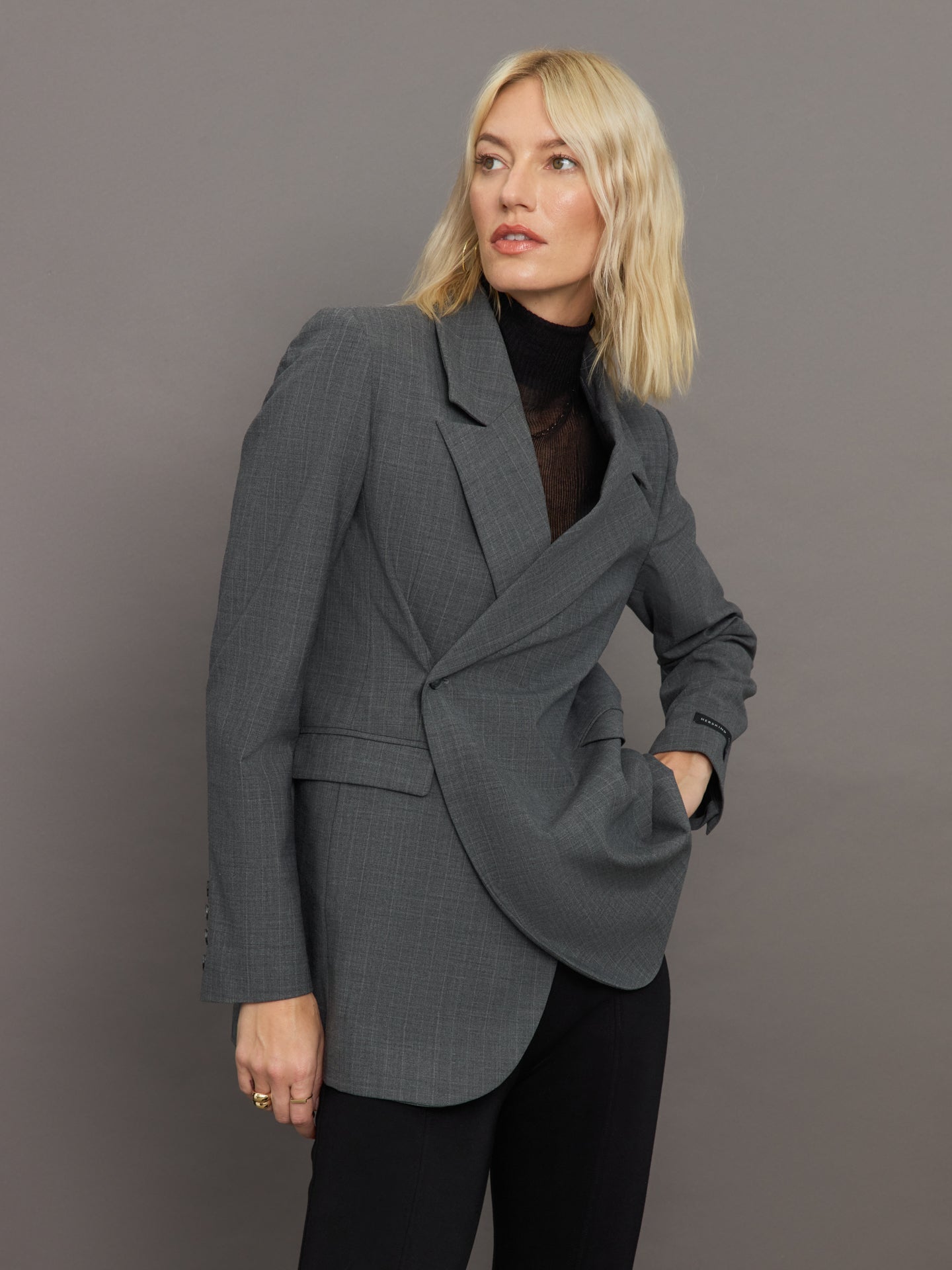 Herskind | Lilith Blazer | Light Grey Pinstripe