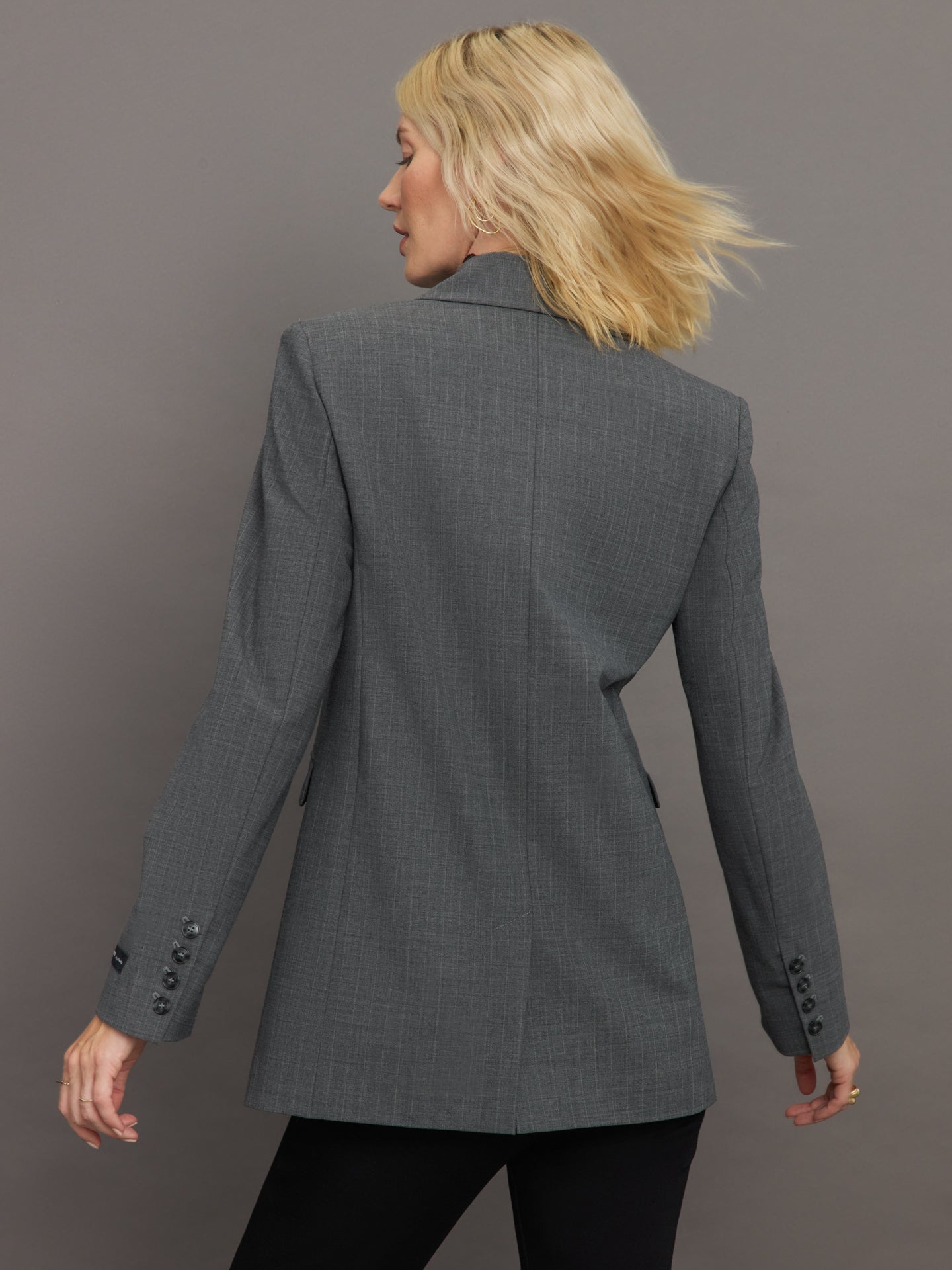 Herskind | Lilith Blazer | Light Grey Pinstripe