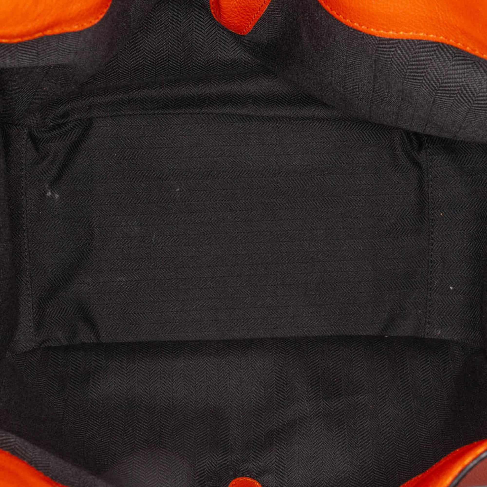 Loewe | Pre-Owned Small Leather Hammock Satchel | Orange