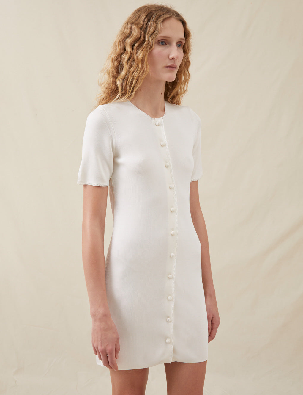 Womens | The Knit Mini Dress | Ivory
