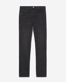 Faded Slim-Fit Jeans With Pockets | Men | Black Washed