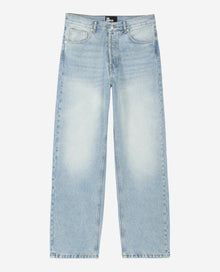 Washed Wide-Leg Jeans | Men | Blue Bleached x Navy