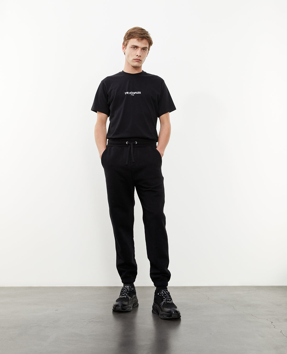 Cotton Joggers W/Contrasting Logo | Men | Black