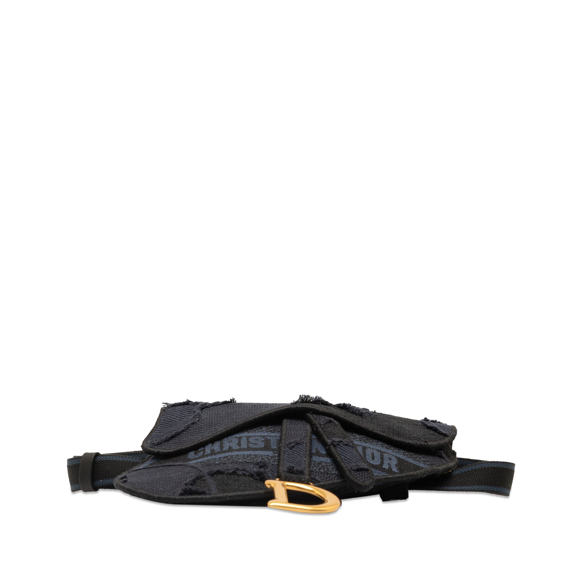 Dior | Pre-Owned Camouflage Saddle Belt Bag | Blue/Dark Blue