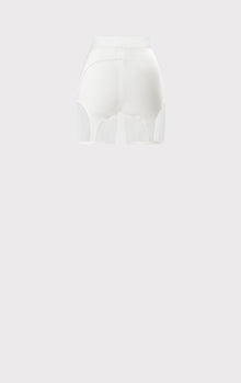 Hervé Léger X Law Roach Seamed Bike Shorts | Alabaster