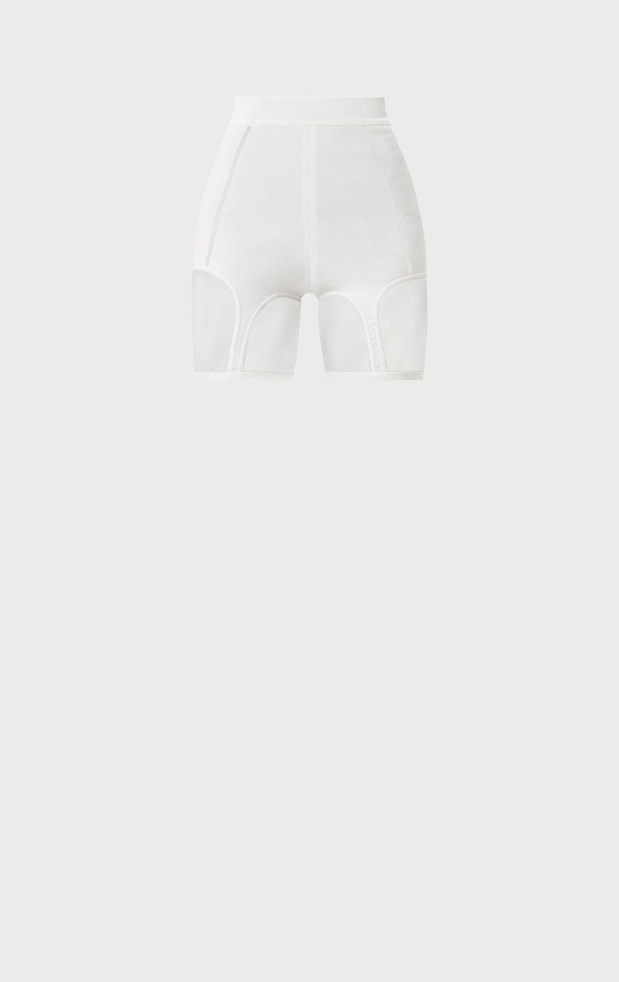 Hervé Léger X Law Roach Seamed Bike Shorts | Alabaster