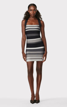 Hervé Léger X Law Roach Striped Bandage Mini Dress | Ash Multi