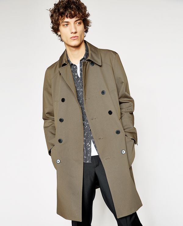 Double-Breasted Trench Coat | Men | Camel