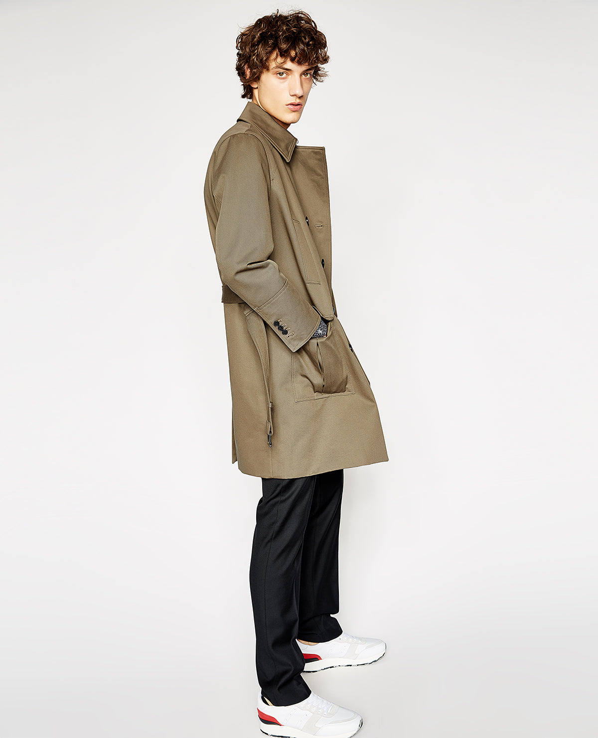 Double-Breasted Trench Coat | Men | Camel